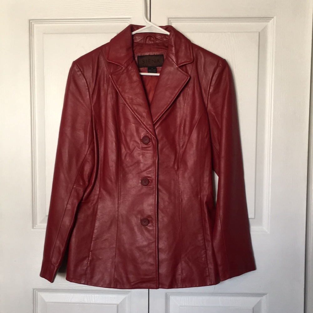 100% Red Leather Jacket